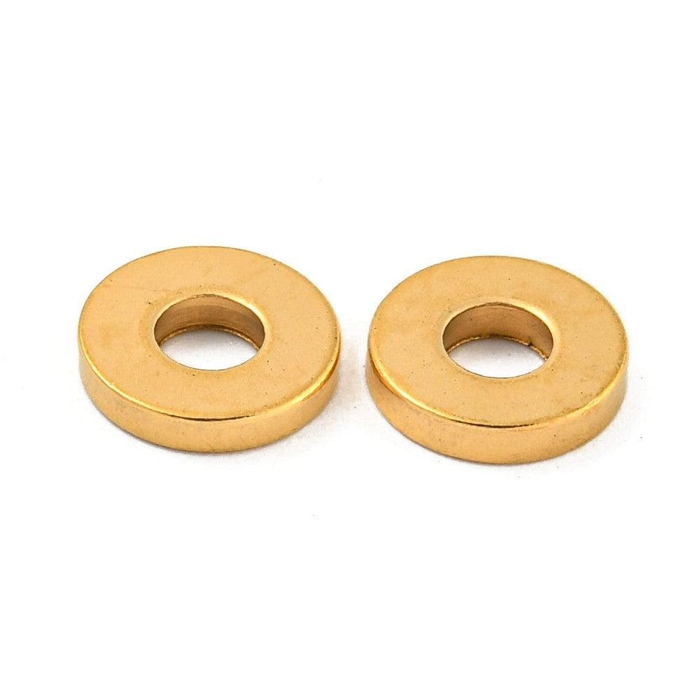 Kraal rondel Premium RVS Goud 8x1mm - per stuk-Kralen-Kraaltjes van Renate