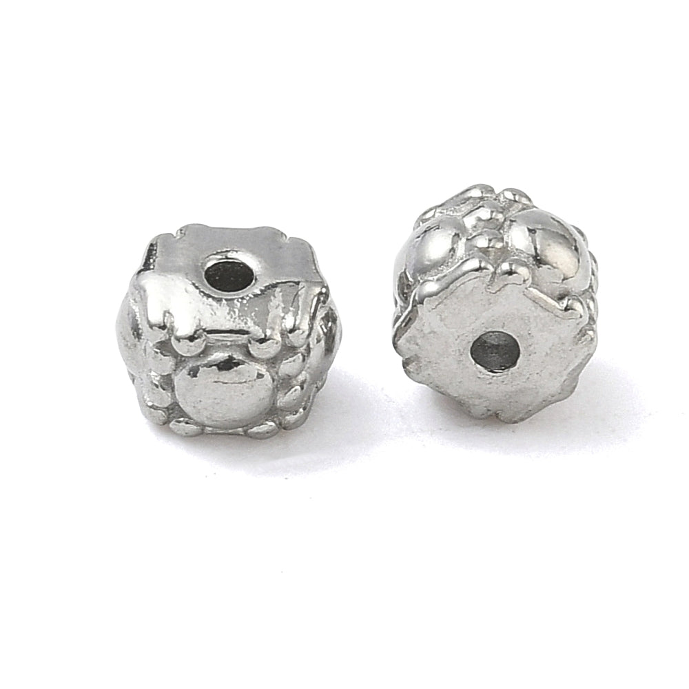 Kraal rondelle RVS zilver 7mm - per stuk-Onderdelen-Kraaltjes van Renate