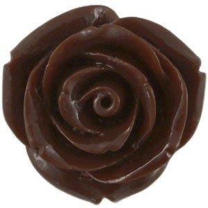Kraal roosje klein donker bruin 11mm-Kraaltjes van Renate