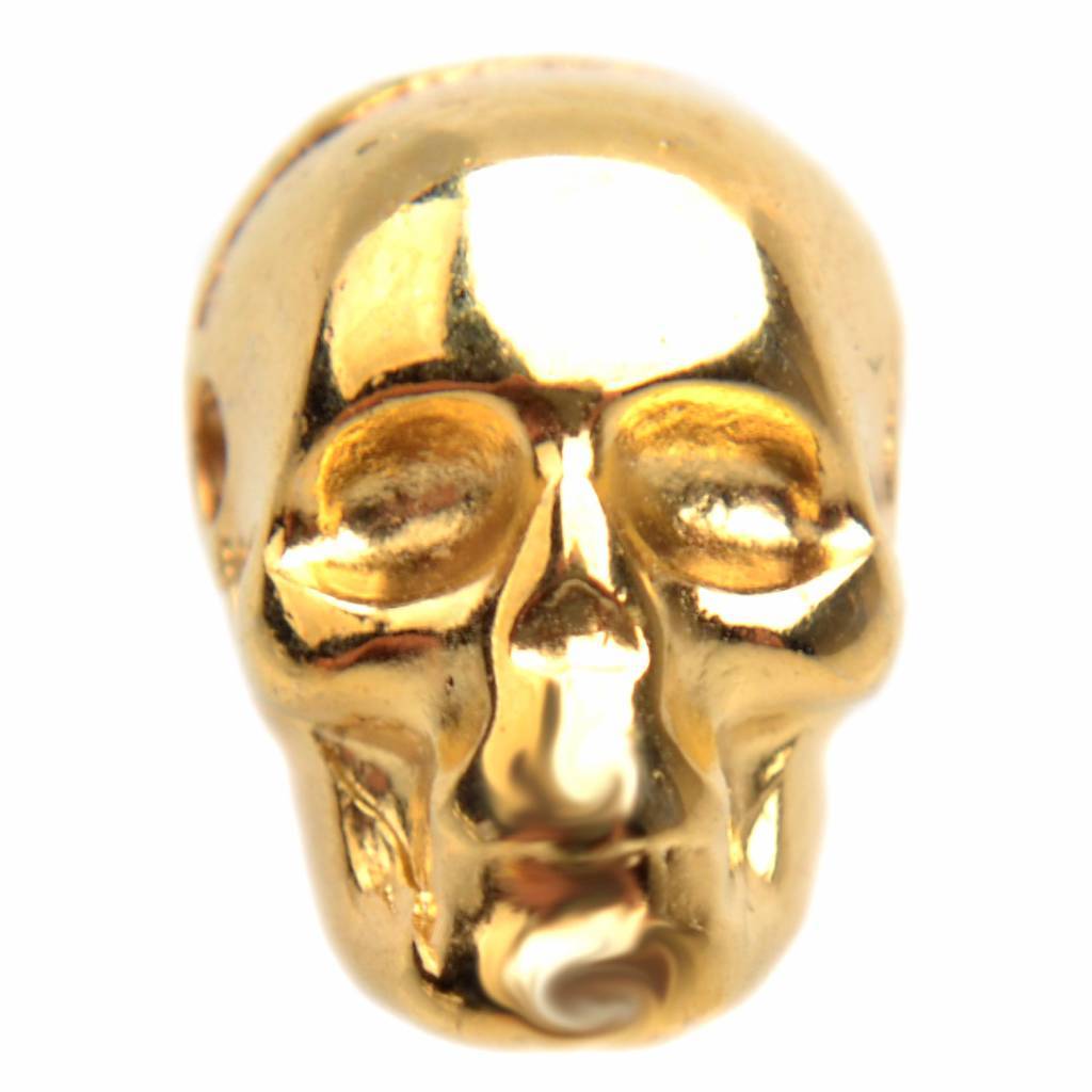 Kraal skull Ø1,5mm Goud DQ 9x7,5mm-Kraaltjes van Renate