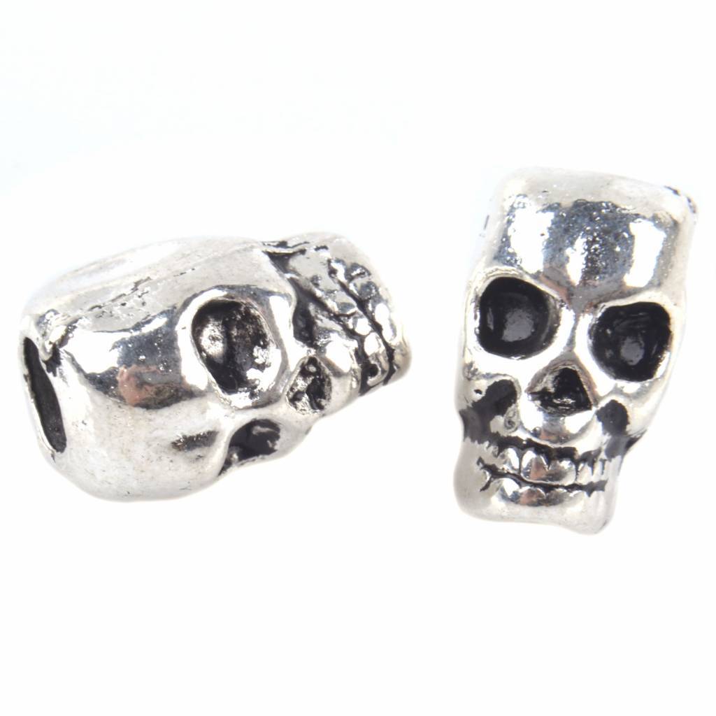 Kraal skull Ø3,5mm Zilver 12x8mm-Kraaltjes van Renate