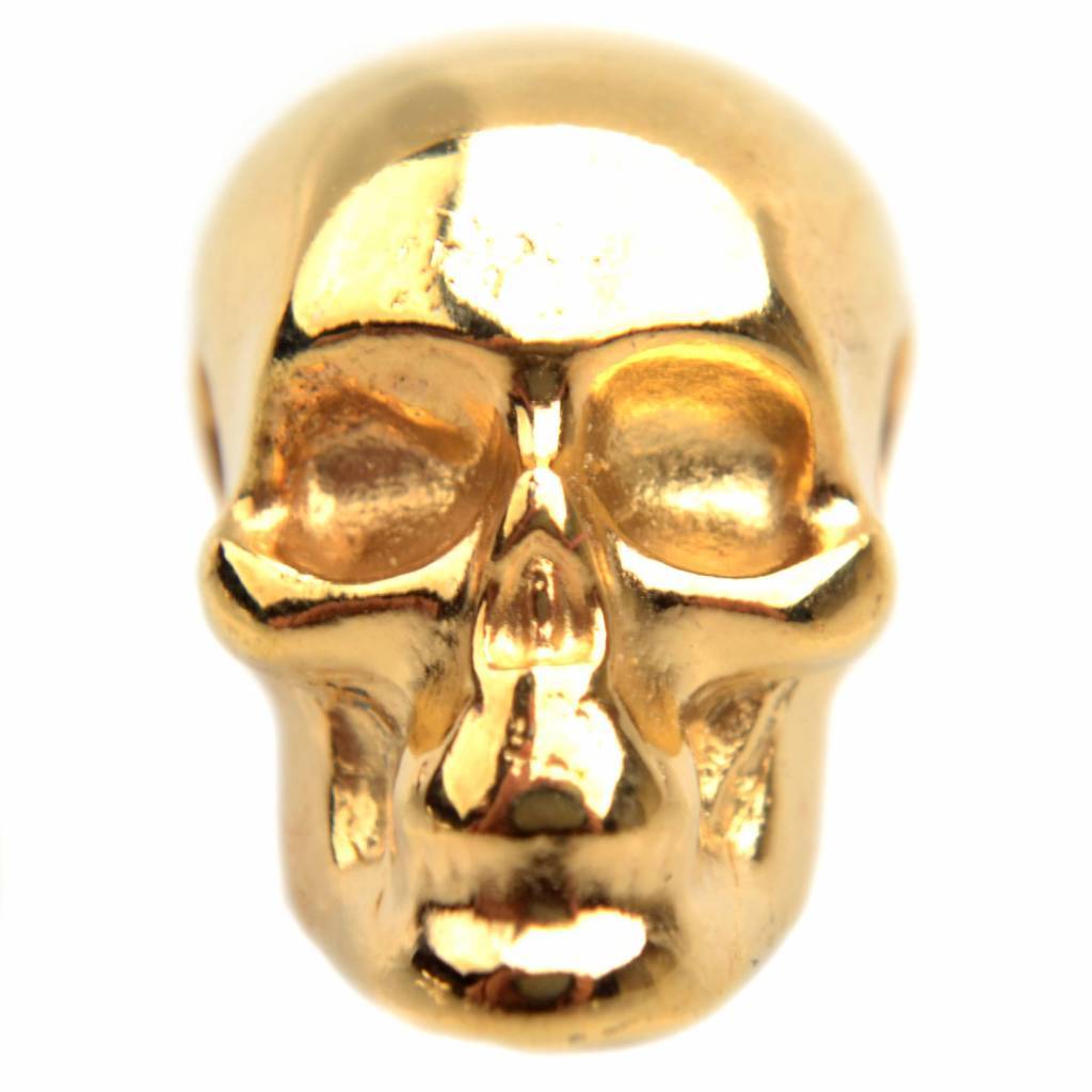 Kraal skull Ø3mm Goud DQ 13x10mm-Kraaltjes van Renate