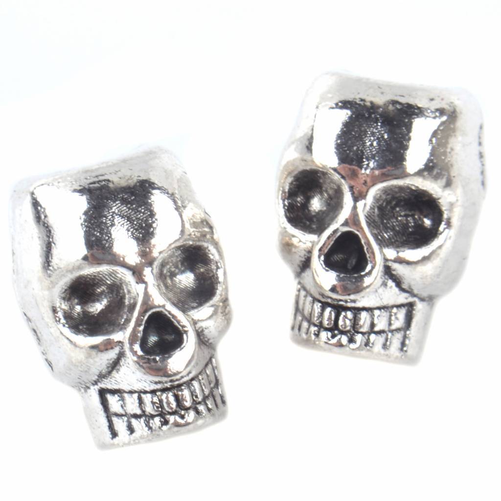Kraal skull Ø4,5mm Zilver 12x10mm-Kraaltjes van Renate
