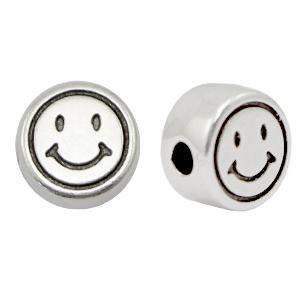 Kraal smiley Ø2mm Zilver DQ 7mm-Kraaltjes van Renate