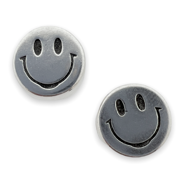 Kraal smiley Zilver DQ Ø3mm 9mm-Kralen-Kraaltjes van Renate