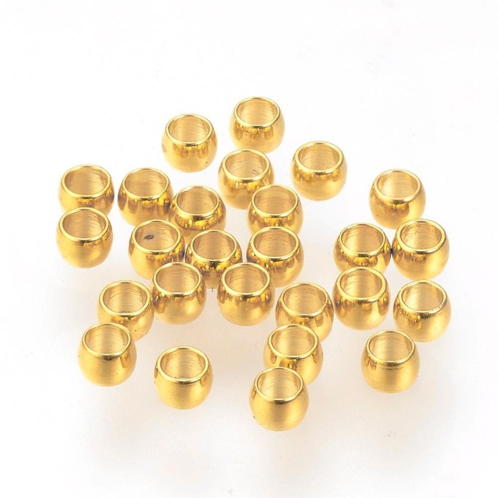 Kraal spacer 24K Gold Plated 1mm - per 25 stuks-Kralen-Kraaltjes van Renate
