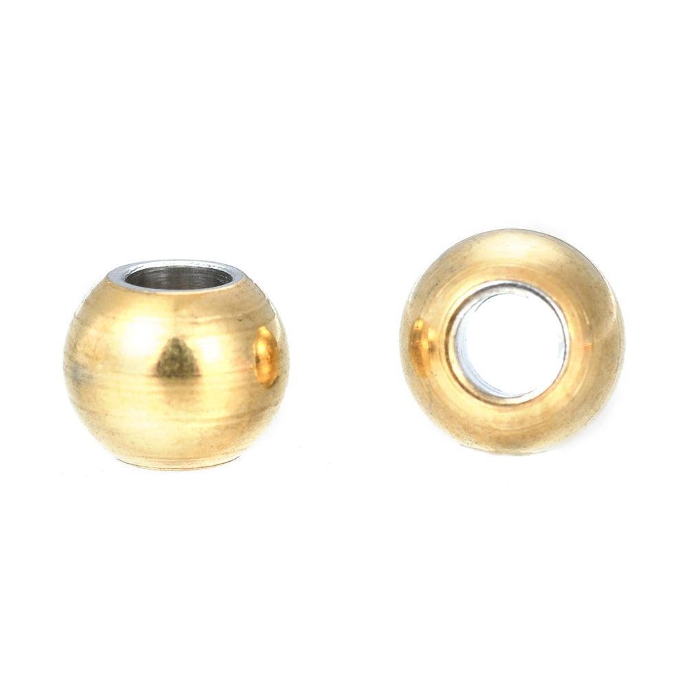 Kraal spacer RVS goud 5mm- per stuk-Kralen-Kraaltjes van Renate