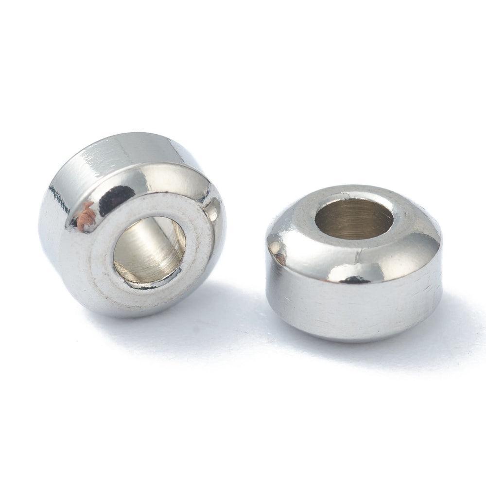 Kraal spacer RVS zilver 5mm - per stuk-Onderdelen-Kraaltjes van Renate