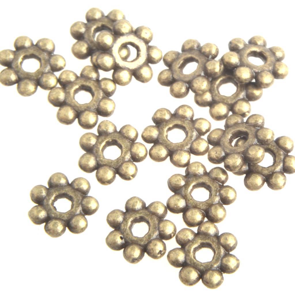 Kraal spacer bali ring Brons 4x1.5mm - 50 stuks-Kraaltjes van Renate