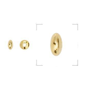 Kraal spacer brass 24K goud 4mm - per stuk-bedels-Kraaltjes van Renate
