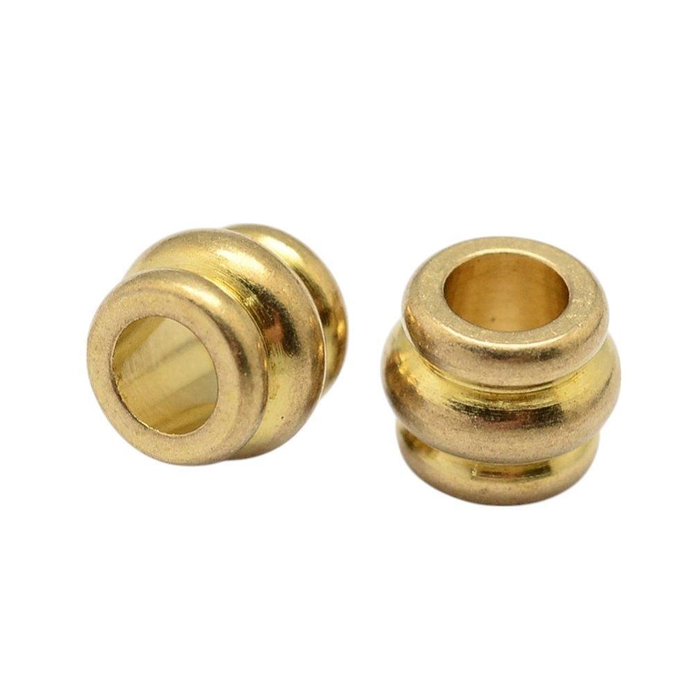 Kraal spacer brass goud 6mm- per 8 stuks-Kralen-Kraaltjes van Renate