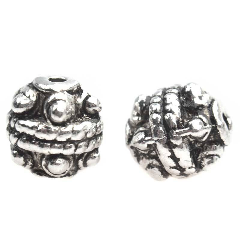 Kraal spacer dots Zilver 8x7mm - 5 stuks-Kraaltjes van Renate