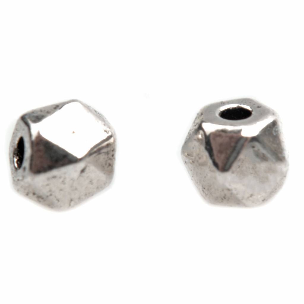 Kraal spacer facet 5x4,5mm Zilver - 15 stuks-Kraaltjes van Renate
