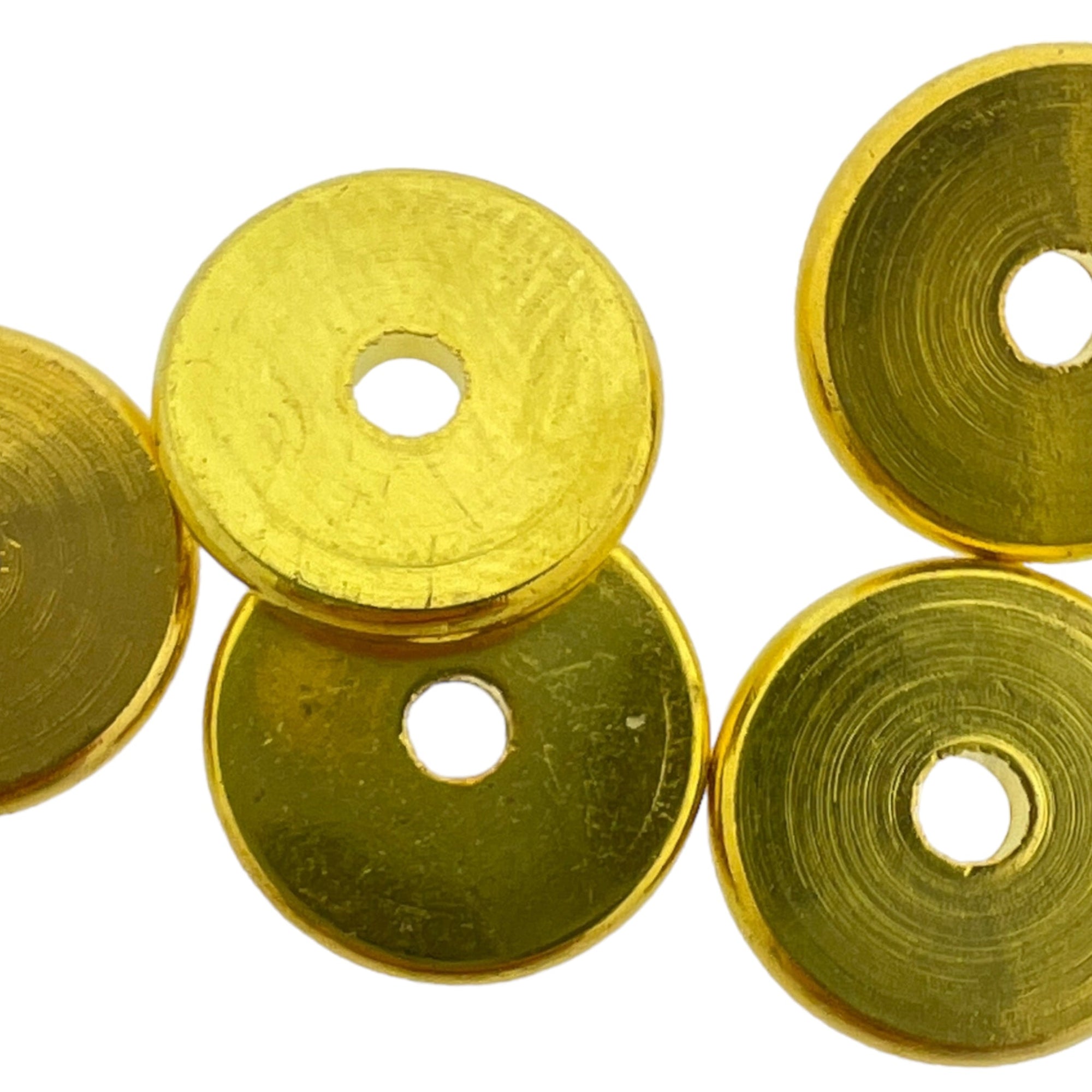 Kraal spacer goud 10x1mm - 5 stuks-Kralen-Kraaltjes van Renate
