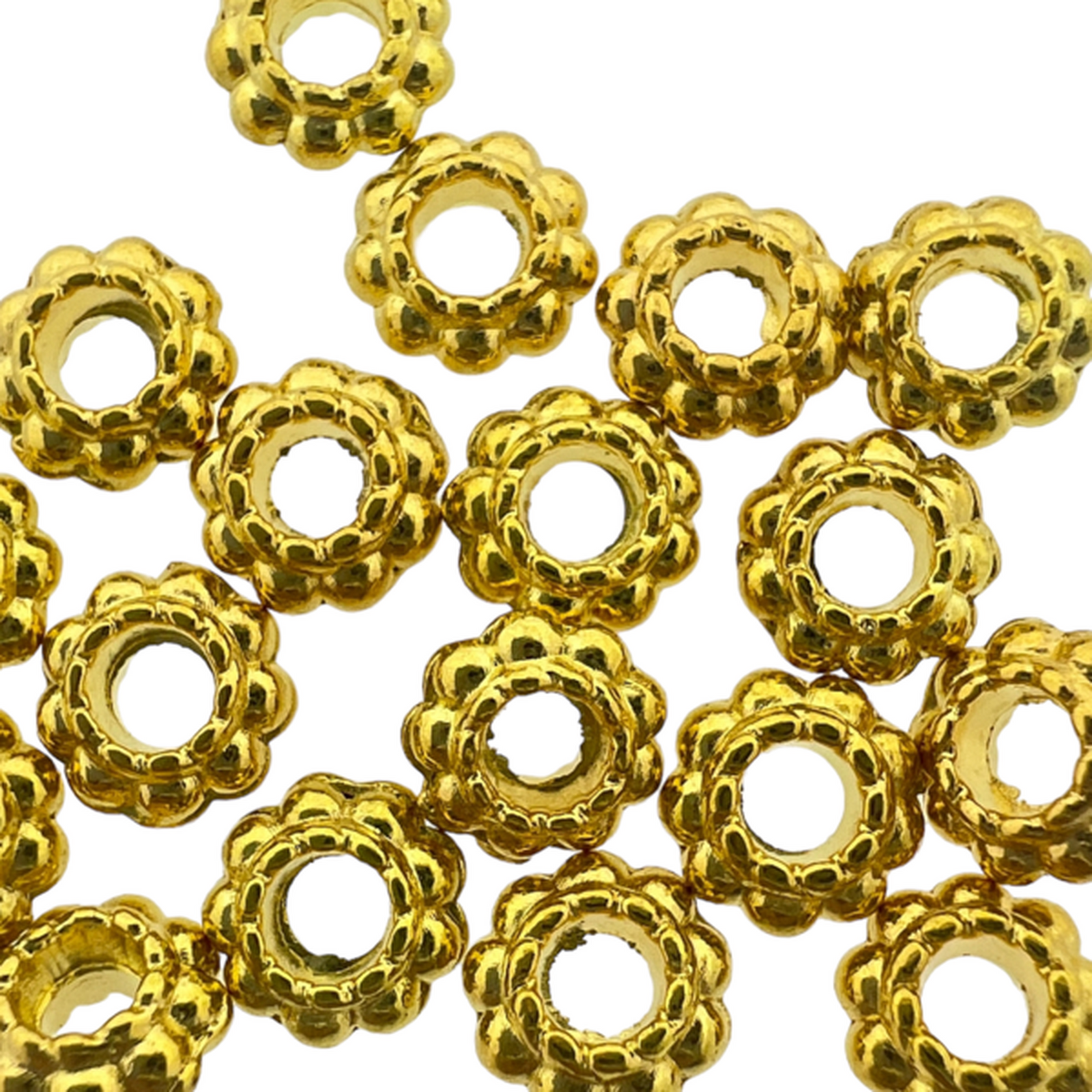 Kraal spacer goud 6mm - 20 stuks-Kralen-Kraaltjes van Renate