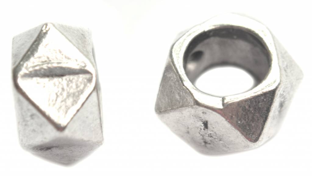 Kraal spikes Ø4mm zilver 10mm - 3st-Kraaltjes van Renate