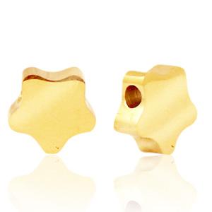 Kraal ster Ø1,8mm Stainless steel Goud (rvs) 8mm-Kraaltjes van Renate