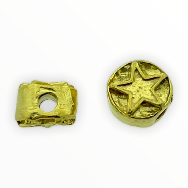 Kraal ster rond Ø2mm Goud 24kr DQ 8mm-Kraaltjes van Renate