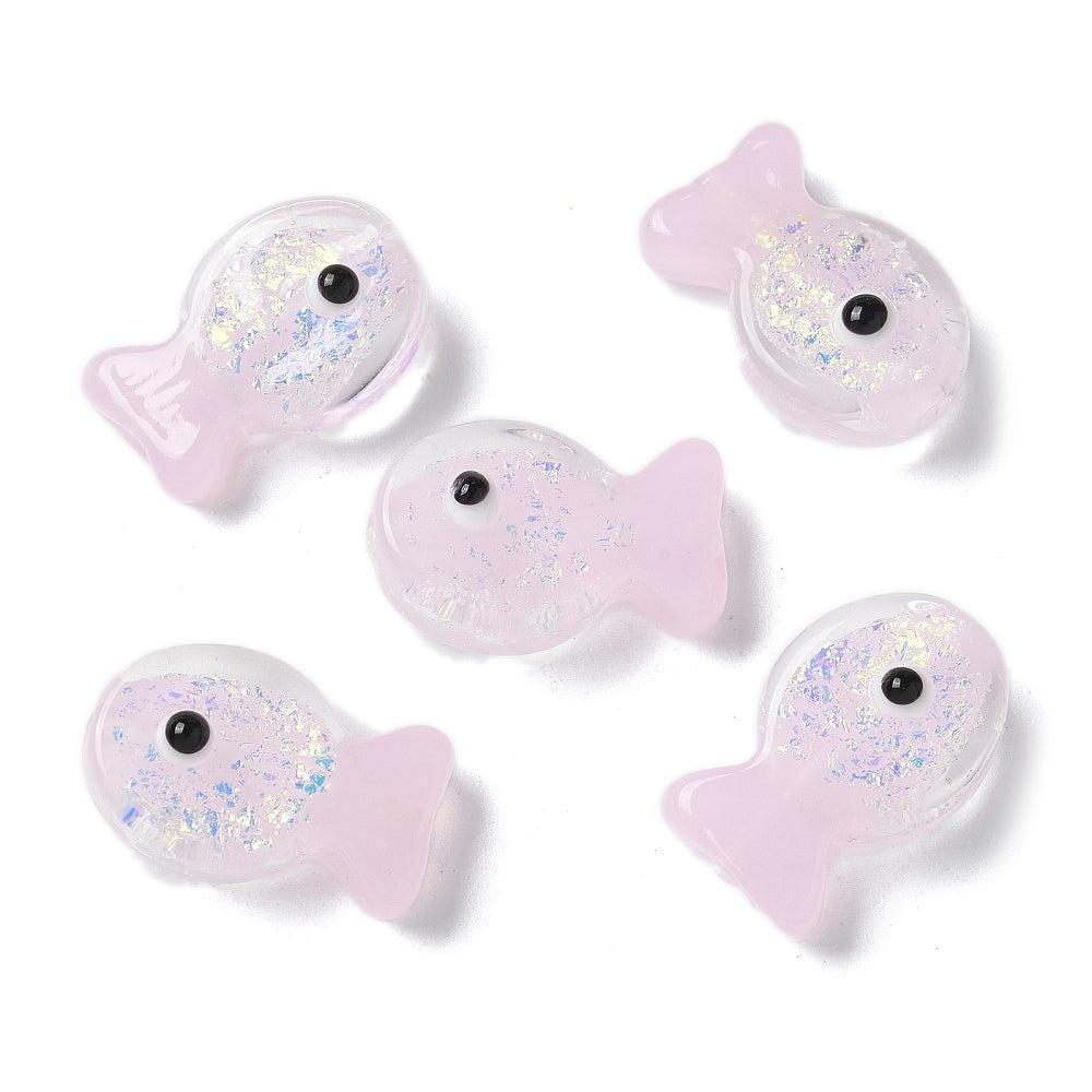 Kraal vis lampwork 20mm Roze- per stuk-Kralen-Kraaltjes van Renate