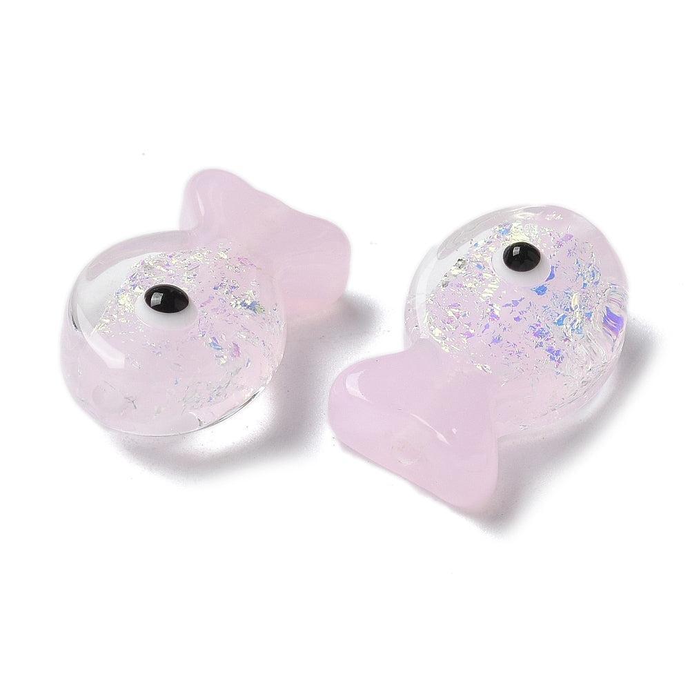 Kraal vis lampwork 20mm Roze- per stuk-Kralen-Kraaltjes van Renate