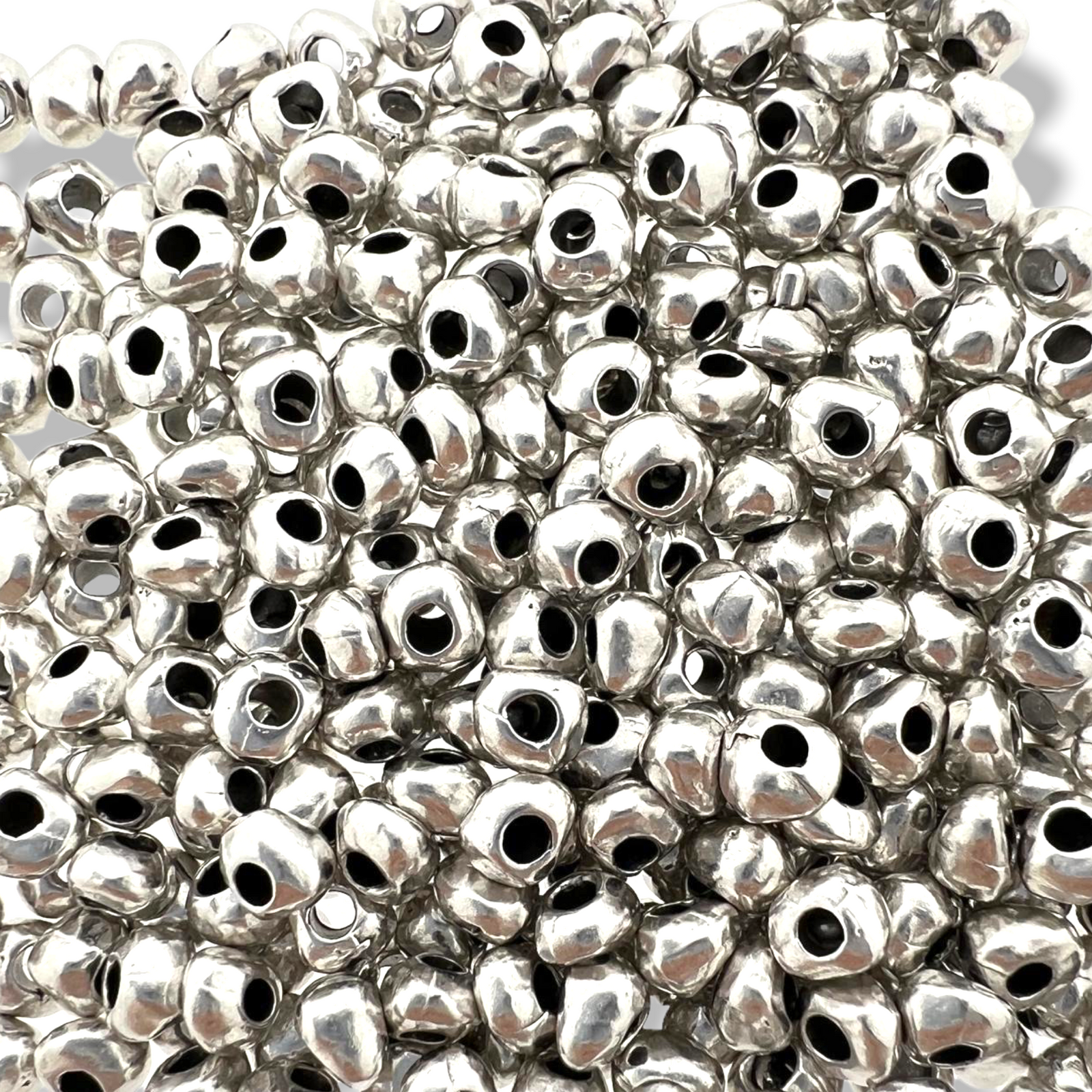 Kraal zilver Ø1.5mm 3x5mm DQ-Kralen-Kraaltjes van Renate