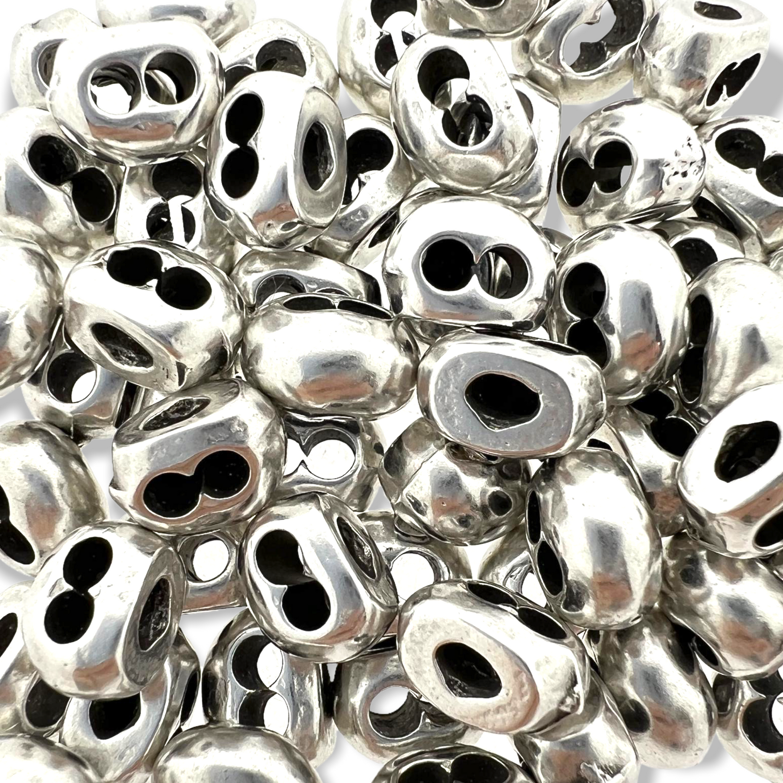 Kraal zilver Ø2,5mm 5x8mm DQ-Kralen-Kraaltjes van Renate