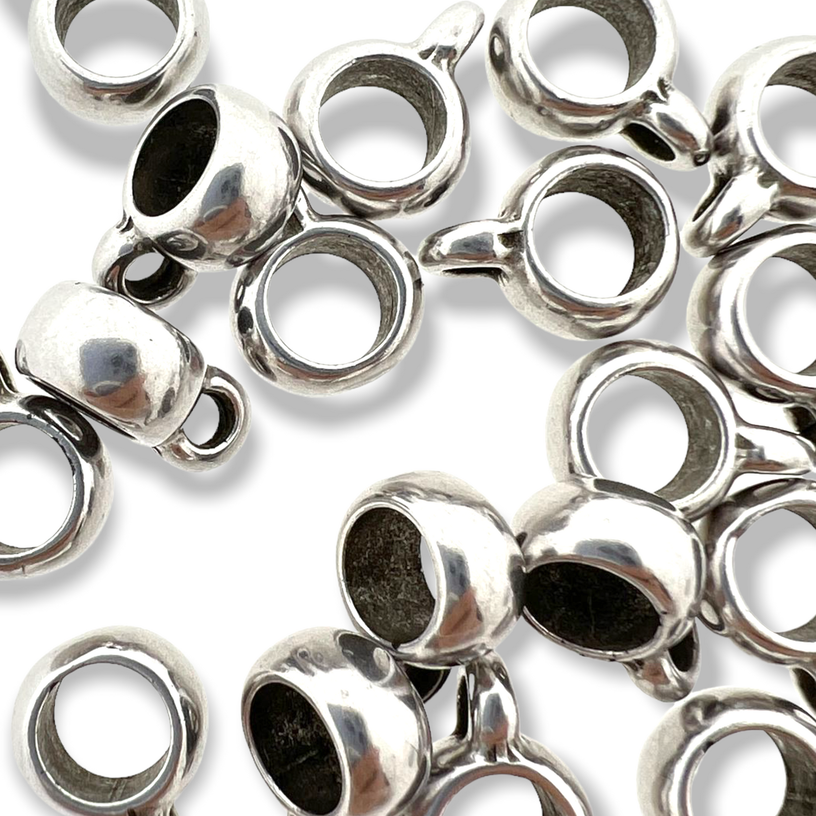 Kraal zilver Ø5mm 5x11mm DQ-Kralen-Kraaltjes van Renate