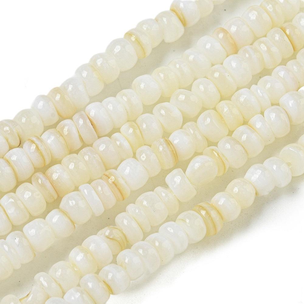 Kraal zoetwater Wit disc 3mm- ±9cm-Kralen-Kraaltjes van Renate