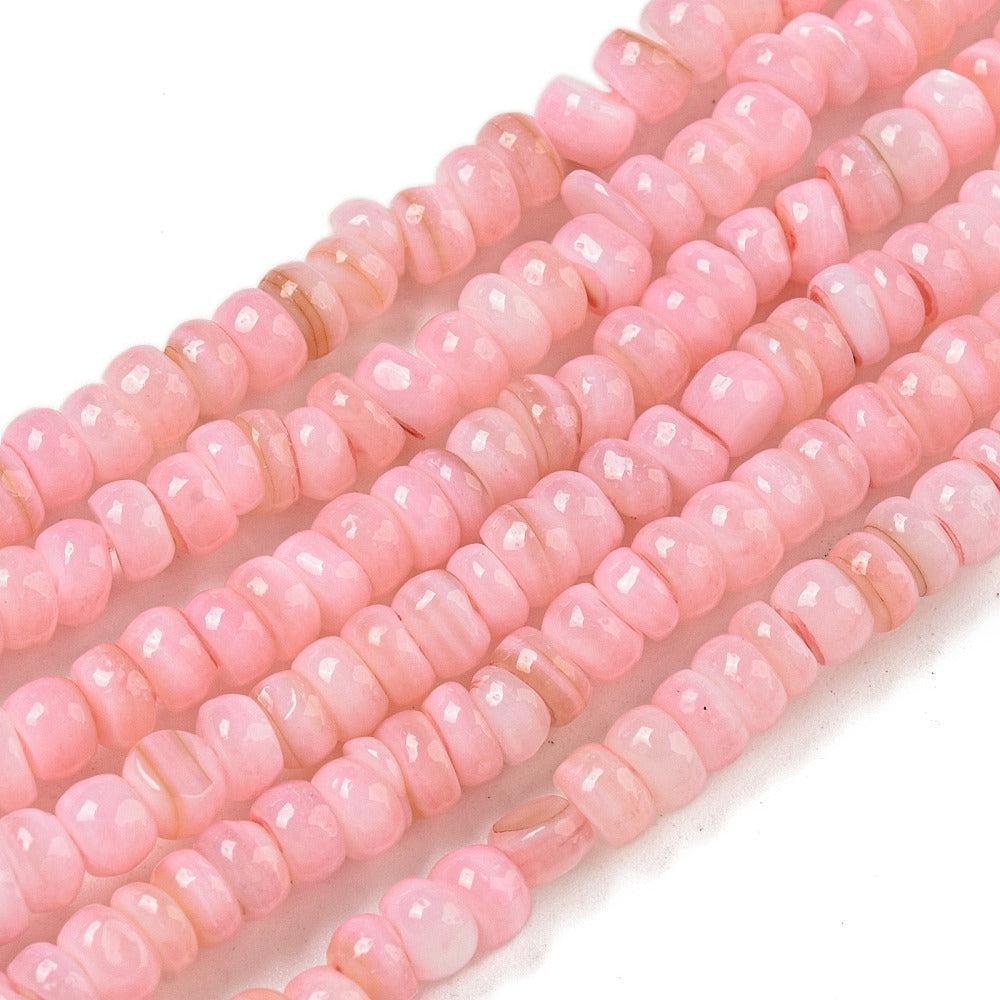 Kraal zoetwater roze disc 3mm- ±9cm-Kralen-Kraaltjes van Renate