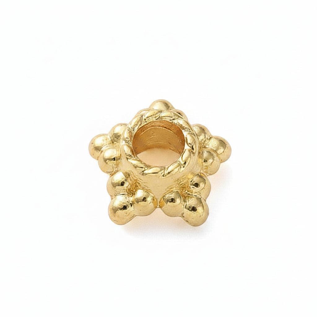 Brass Kraalkapjes Ster Goud 6.5x7mm - per stuk-Kralen-Kraaltjes van Renate
