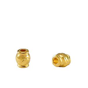 Kralen DQ metaal Goud 5x4mm-bedels-Kraaltjes van Renate