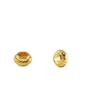 Kralen DQ metaal spacer Bali ring Goud 6x4mm-bedels-Kraaltjes van Renate