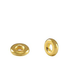 Kralen DQ metaal spacer ring 6x2mm Goud-bedels-Kraaltjes van Renate