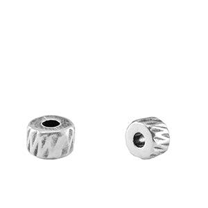 Kralen DQ metaal tubes Antiek zilver 3x5mm-bedels-Kraaltjes van Renate