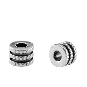 Kralen DQ metaal tubes Antiek zilver 5x7mm-bedels-Kraaltjes van Renate