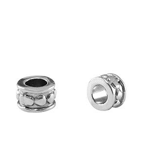 Kralen DQ metaal tubes Antiek zilver 6x4mm-bedels-Kraaltjes van Renate