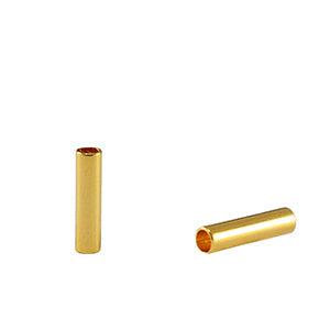 Kralen DQ metaal tubes Goud 10x2mm-bedels-Kraaltjes van Renate