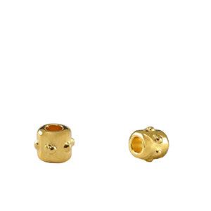Kralen DQ metaal tubes Goud 3x4mm-bedels-Kraaltjes van Renate