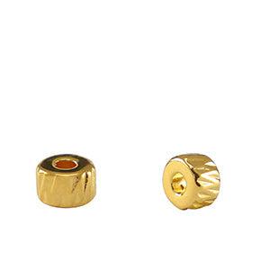 Kralen DQ metaal tubes Goud 3x5mm-bedels-Kraaltjes van Renate