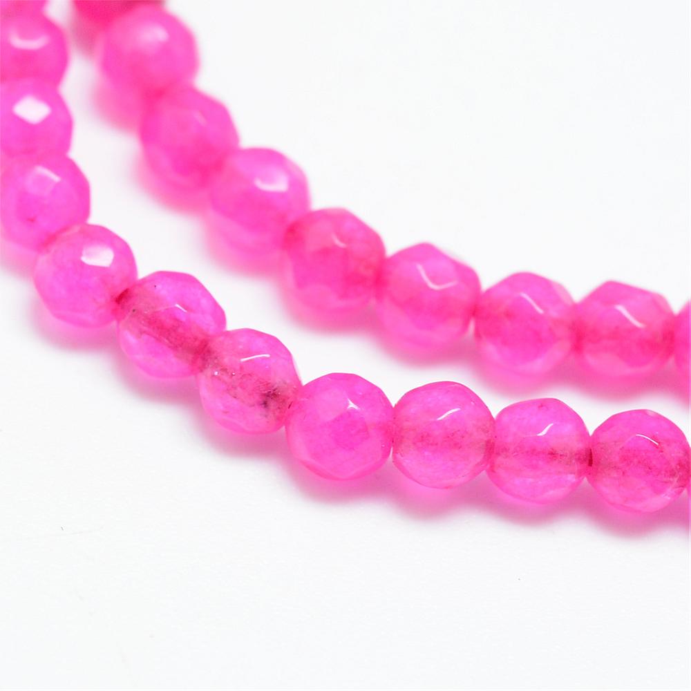 Kralen Facet Magenta 3mm- per ±9cm-Kralen-Kraaltjes van Renate