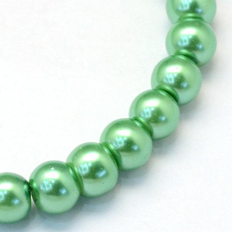 Kralen Glasparel Medium Sea Green 6.5mm - ±68 stuks-Kralen-Kraaltjes van Renate