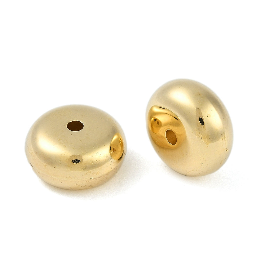 Kralen Kunststof Rondel Goud 12.5mm - per stuk-Kralen-Kraaltjes van Renate
