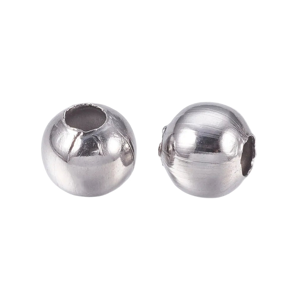 Kralen RVS Rond Zilver 6mm Spacer - per 20 stuks-Kralen-Kraaltjes van Renate