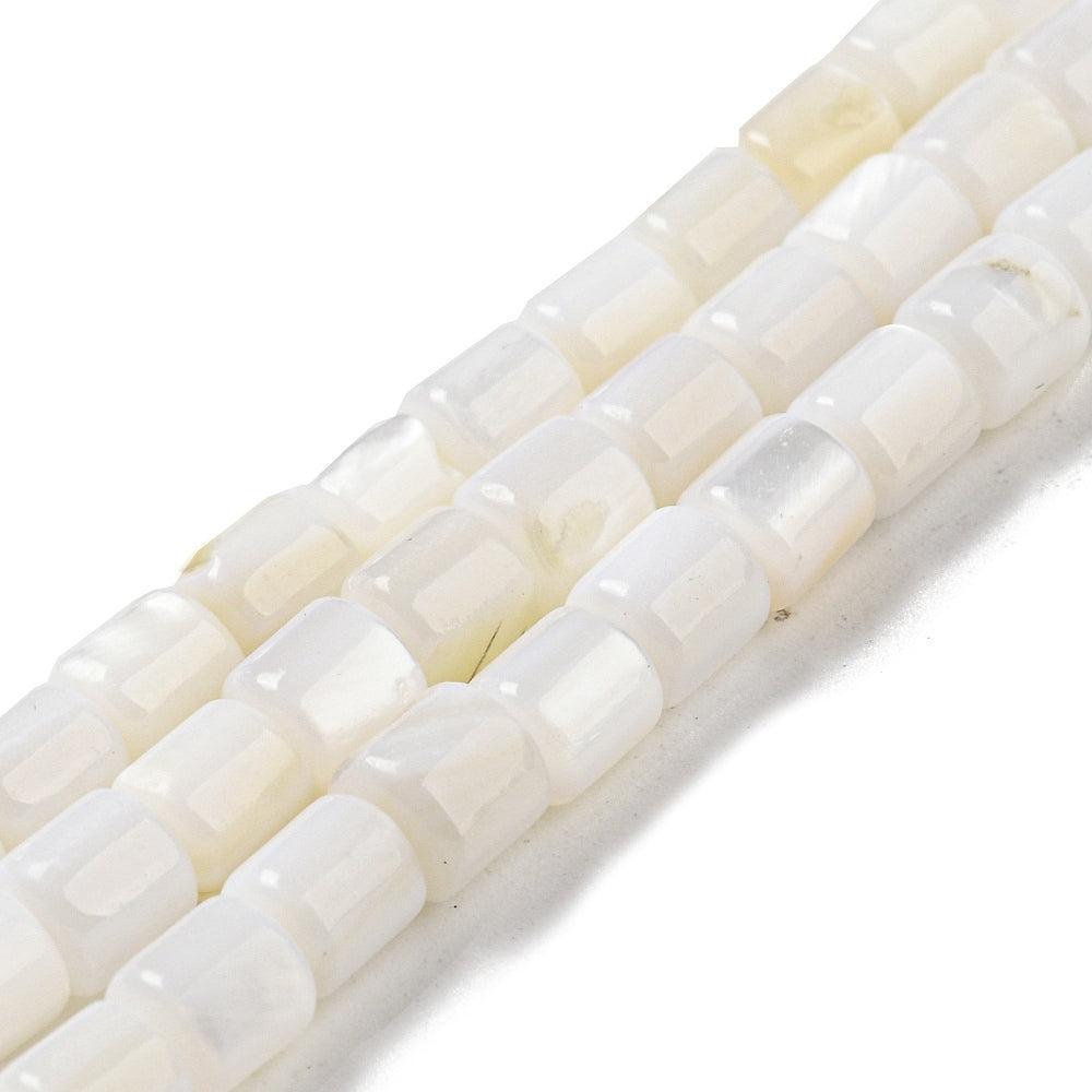 Kralen Schelp tube Wit 5.5x5mm- per stuk-Kralen-Kraaltjes van Renate