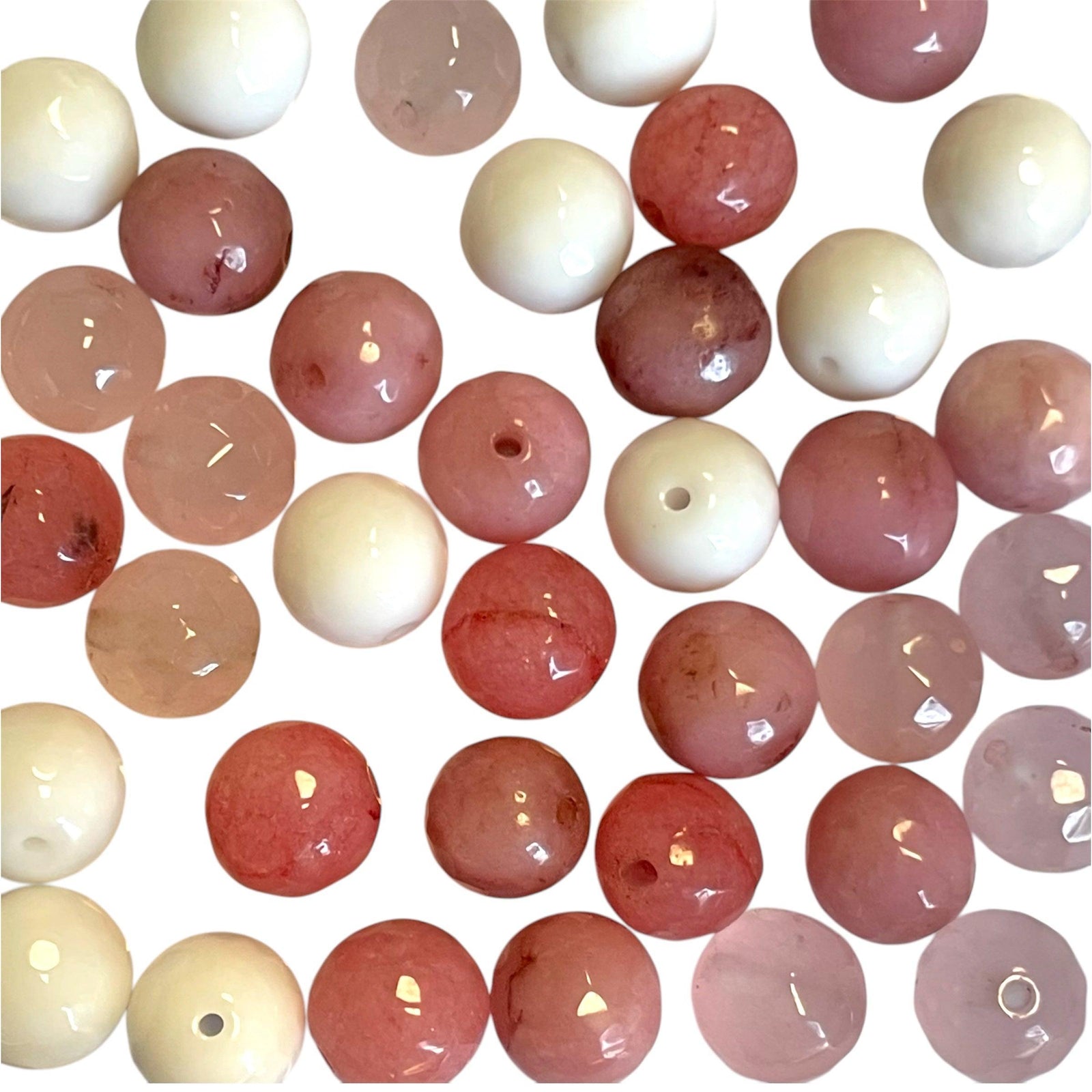 Kralen bubblegum jade 10mm - 38-40 kralen-Kralen-Kraaltjes van Renate