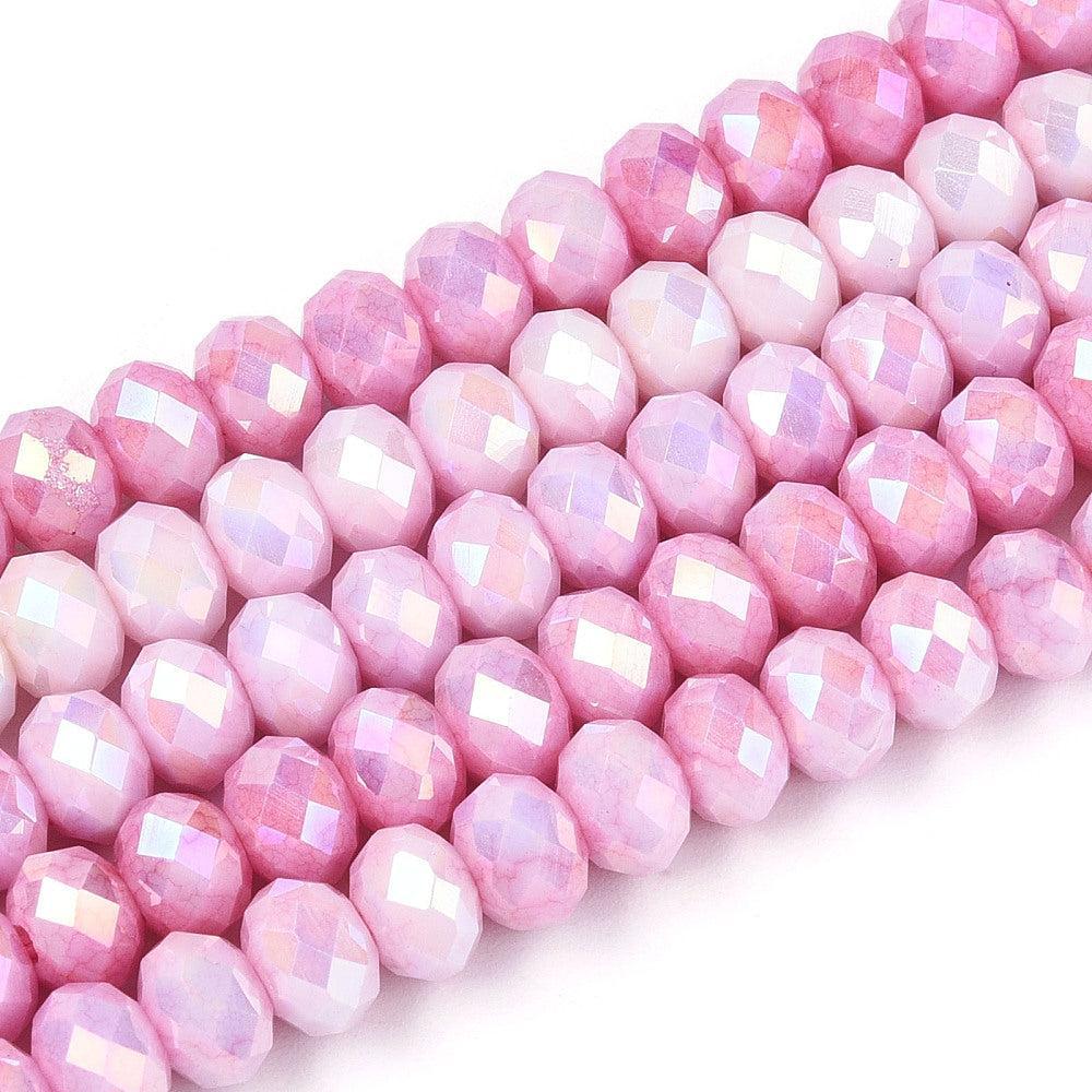 Glass beads roze 6mm- per 25~28 stuks-Kralen-Kraaltjes van Renate