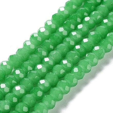 Kralen imitatie jade facet medium sea green 6x5mm- per 85 stuks-Kralen-Kraaltjes van Renate