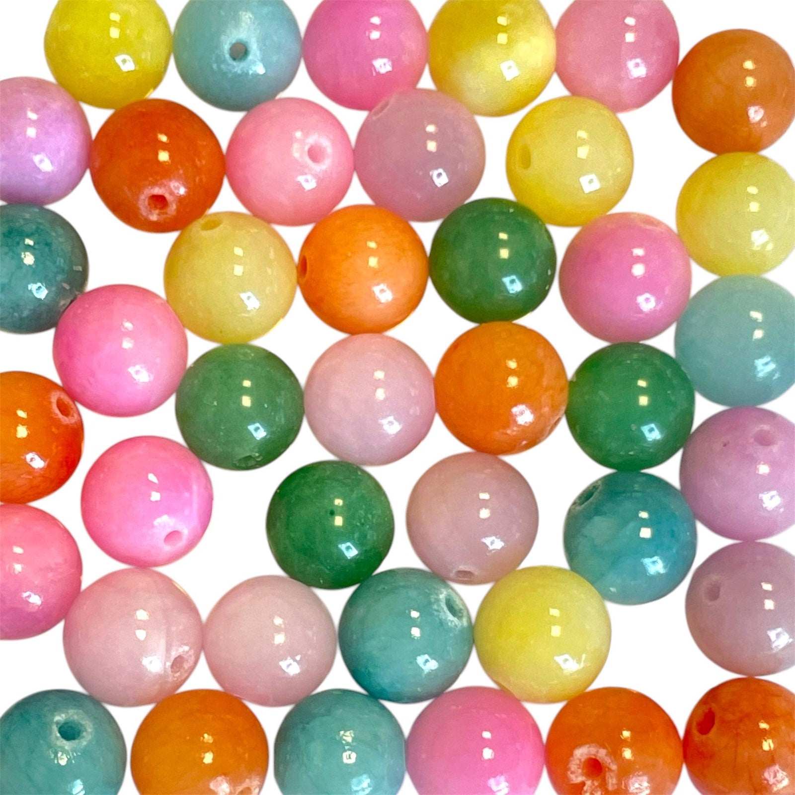 Kralen pastel jade 10mm - 38-40 kralen-Kralen-Kraaltjes van Renate