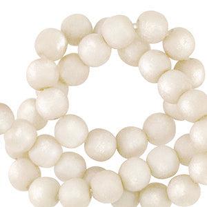 Kralen polaris 4mm matt wit- per stuk-Kralen-Kraaltjes van Renate
