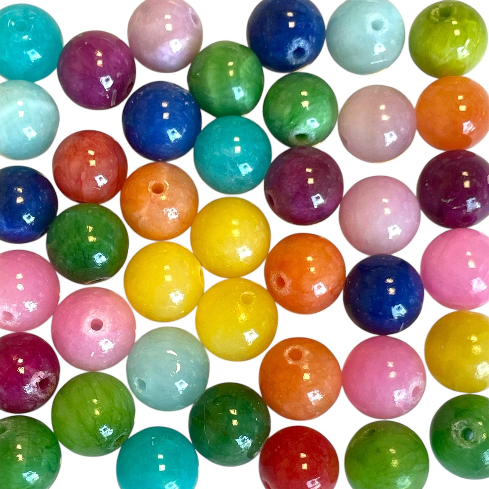 Kralen rainbow jade 10mm - 38-40 kralen-Kralen-Kraaltjes van Renate